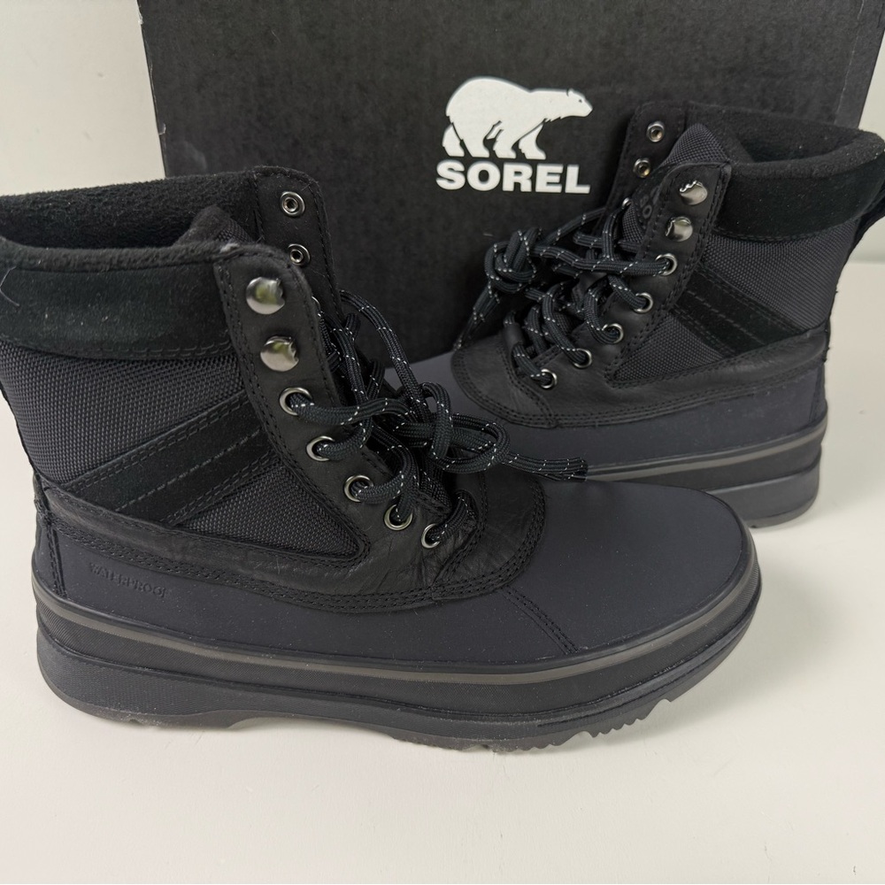 Sorel Ankeny II 2 Waterproof Boot New NIB Black Insulated Hiking Leather Textile